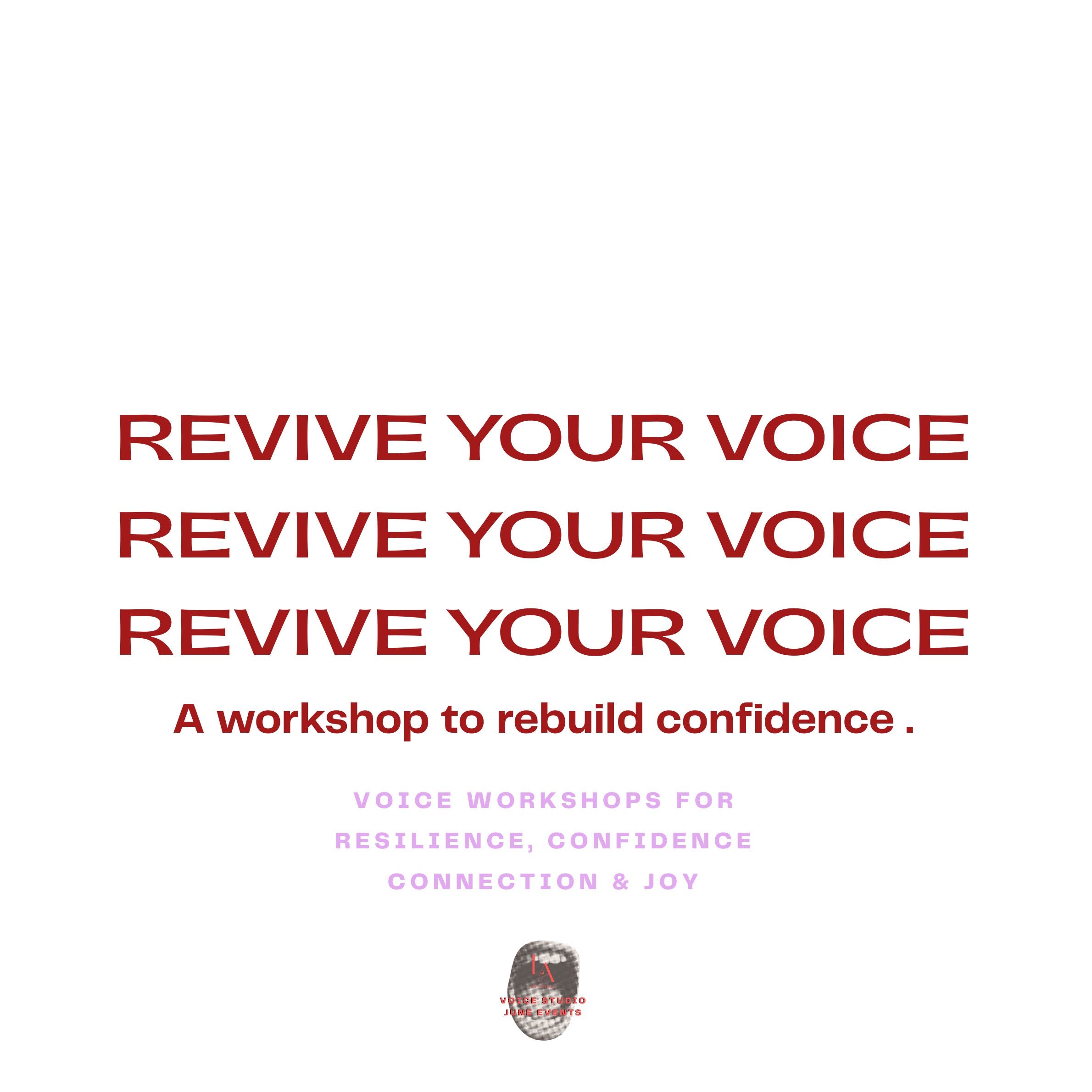 Revive Your Voice : a workshop to restore confidence at Sat, Jun 27, 2026 10:00 AM NZST